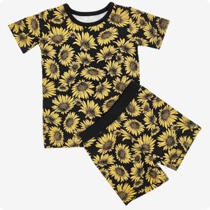Little One Shop Midnight Sunflowers Bamboo Shorts Set 18-24 Months
